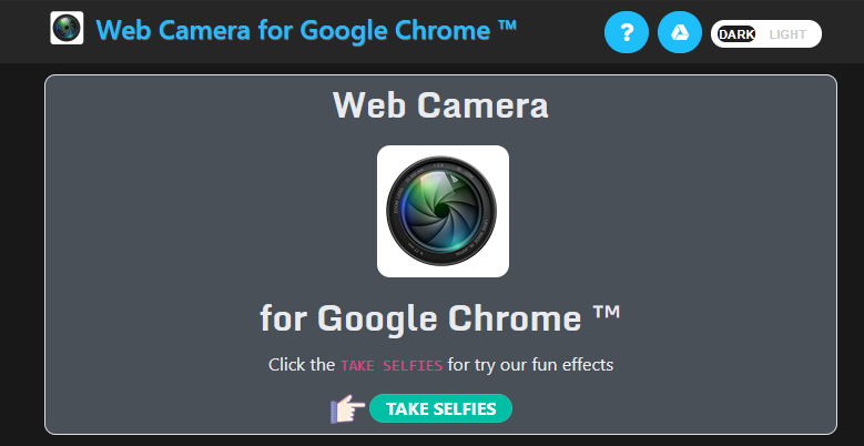 Using Web Camera Web Camera for Google Chrome
